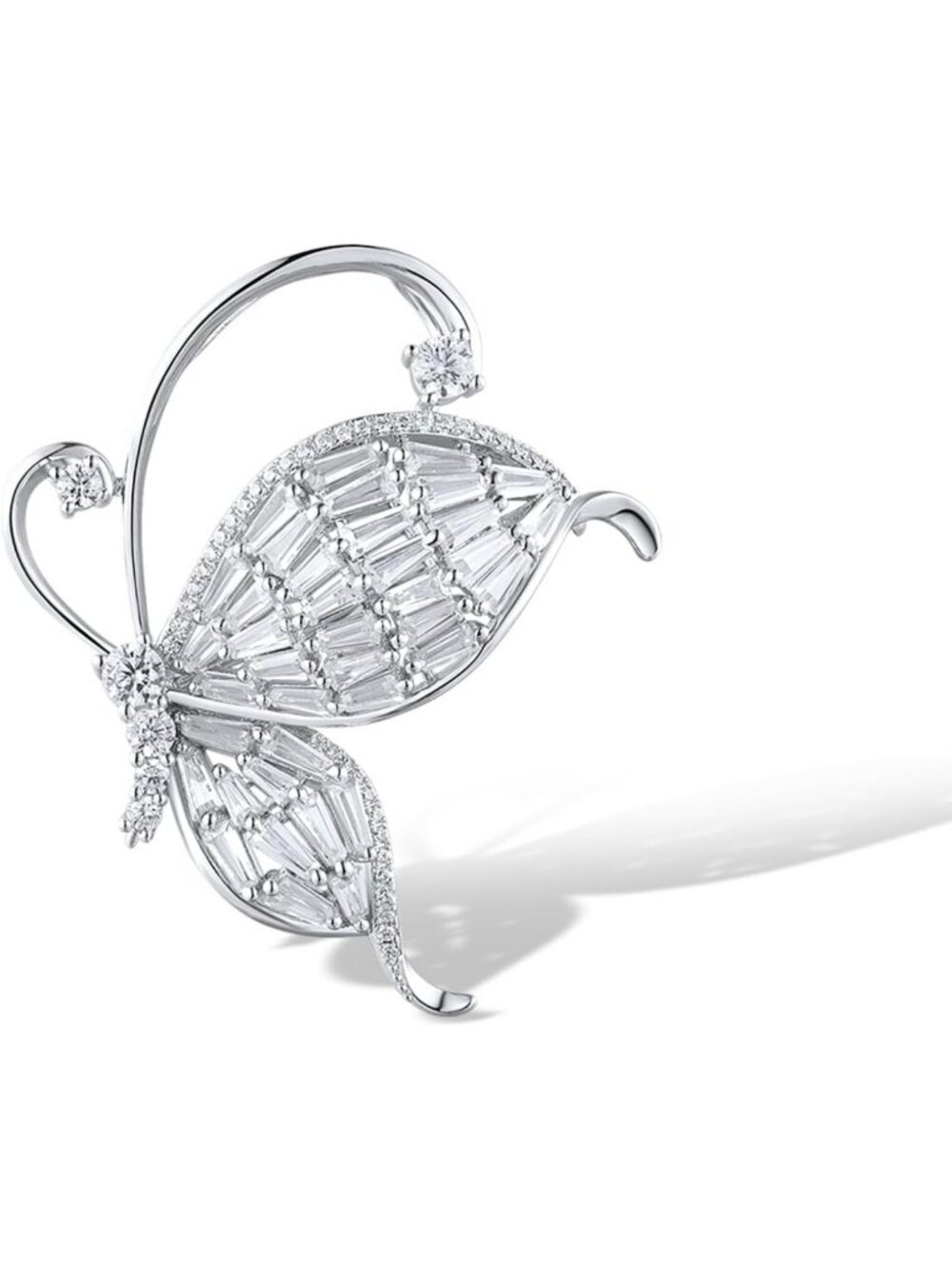 925 Sterling Silver Gemstone Brooch Pin for Women - Elegant Jewelry Accessory